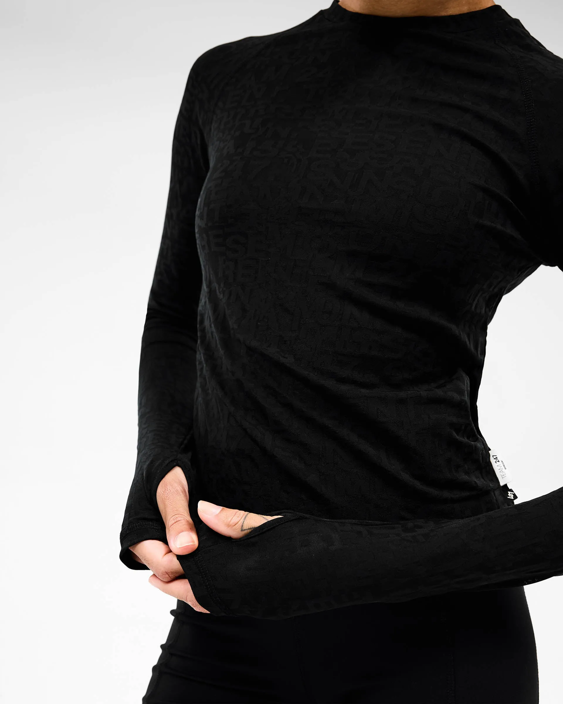 247 Performance Burnout Long Sleeve - Black