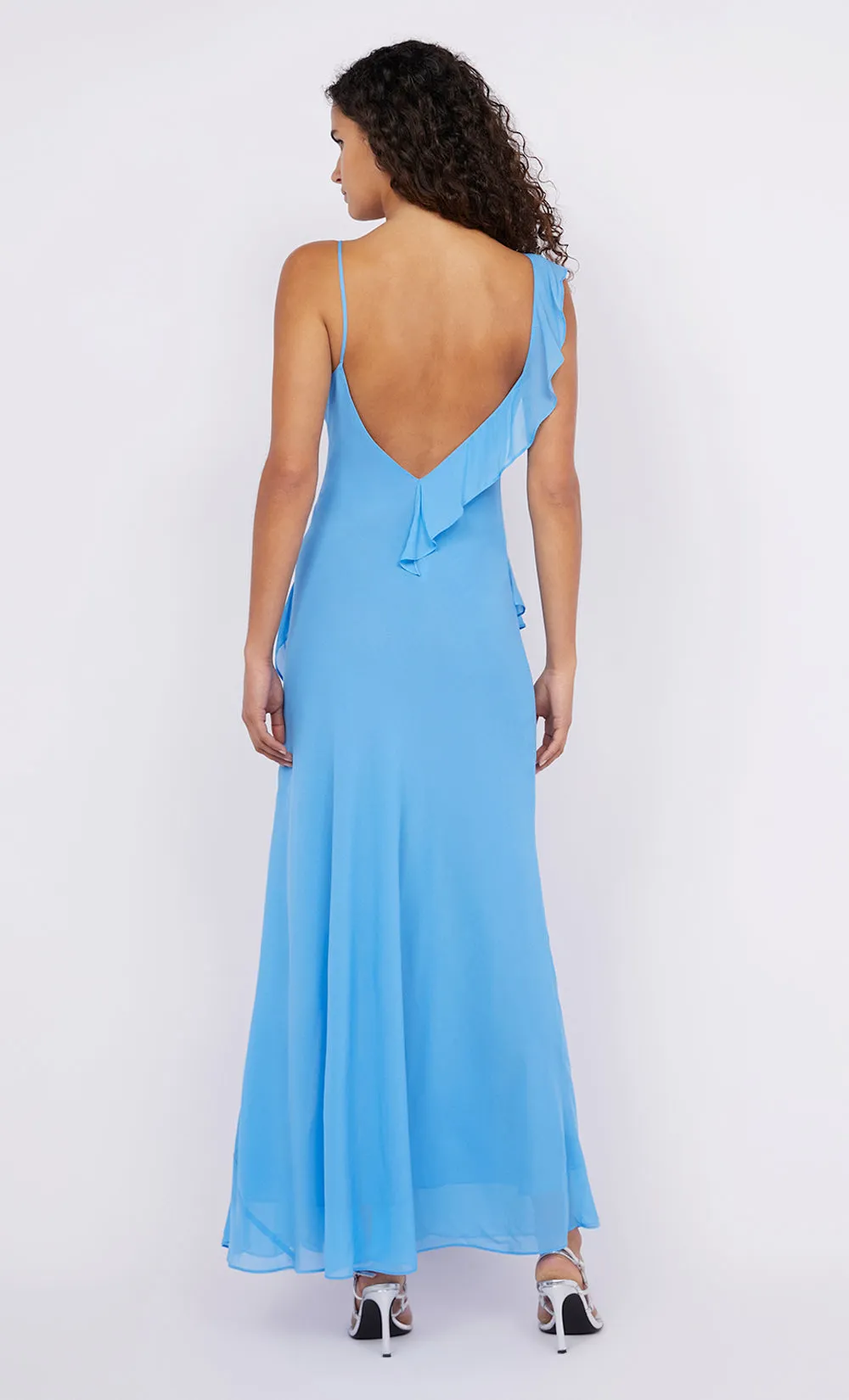 AIDA FRILL DRESS - AZURE