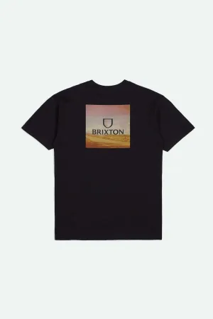 Alpha Square S/S Standard T-Shirt - Black/Gold/Brown