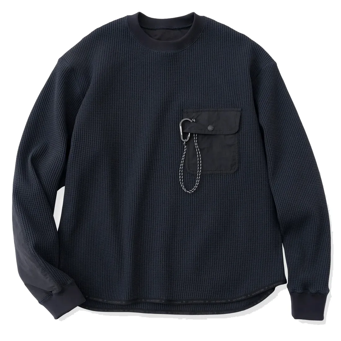 And Wander Pe Waffle L/S Tee Black