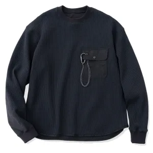 And Wander Pe Waffle L/S Tee Black