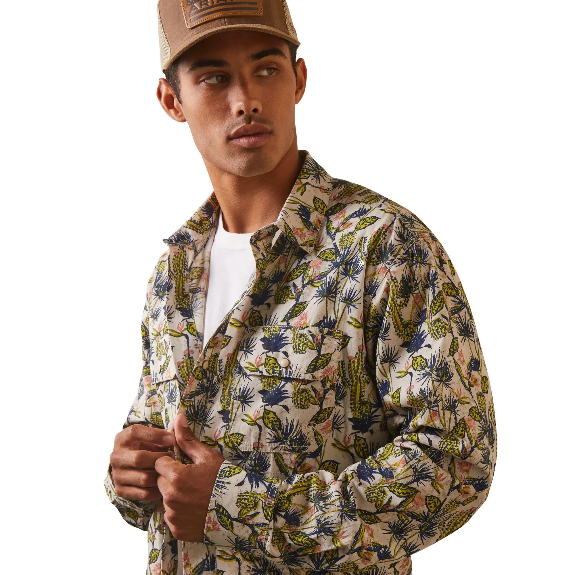 Ariat Mens Hadkins Retro Fit Shirt Snap Long Sleeved Shirt 10043893