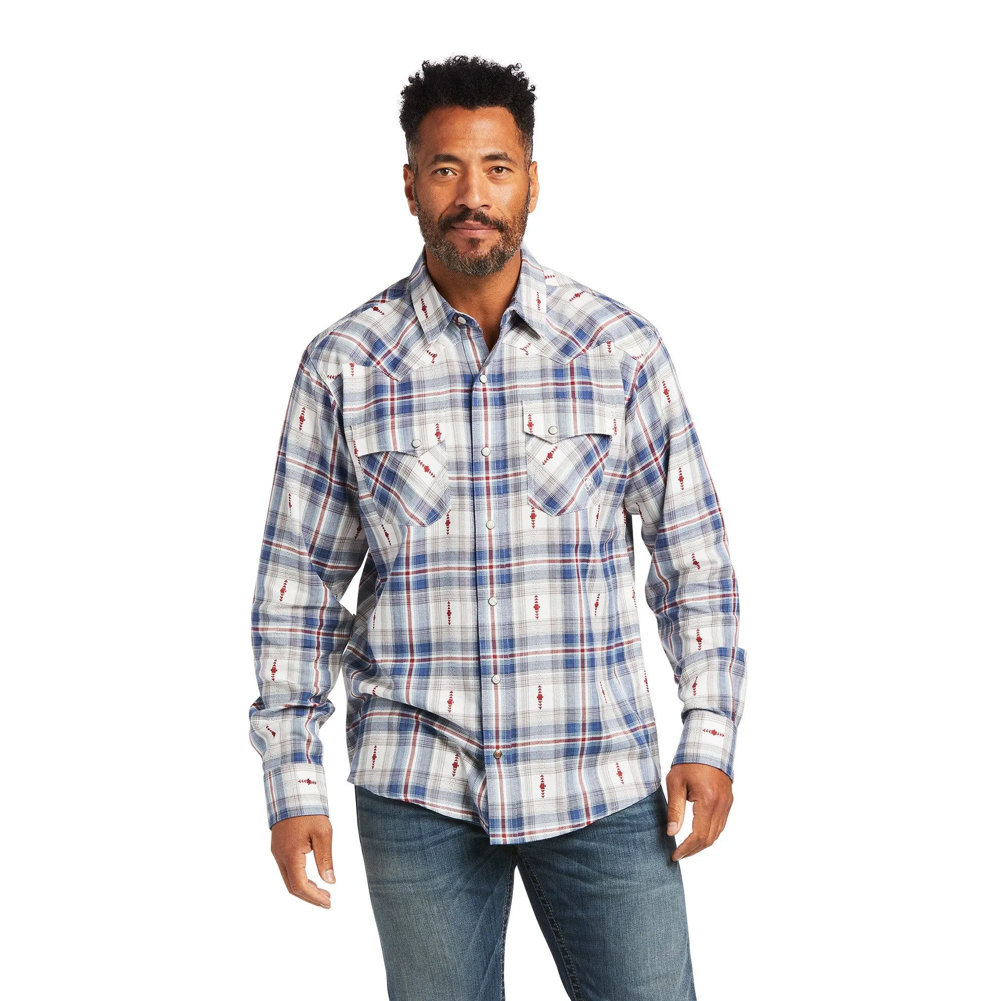 Ariat Mens Hutton Retro Snap Long Sleeved Shirt 10039672