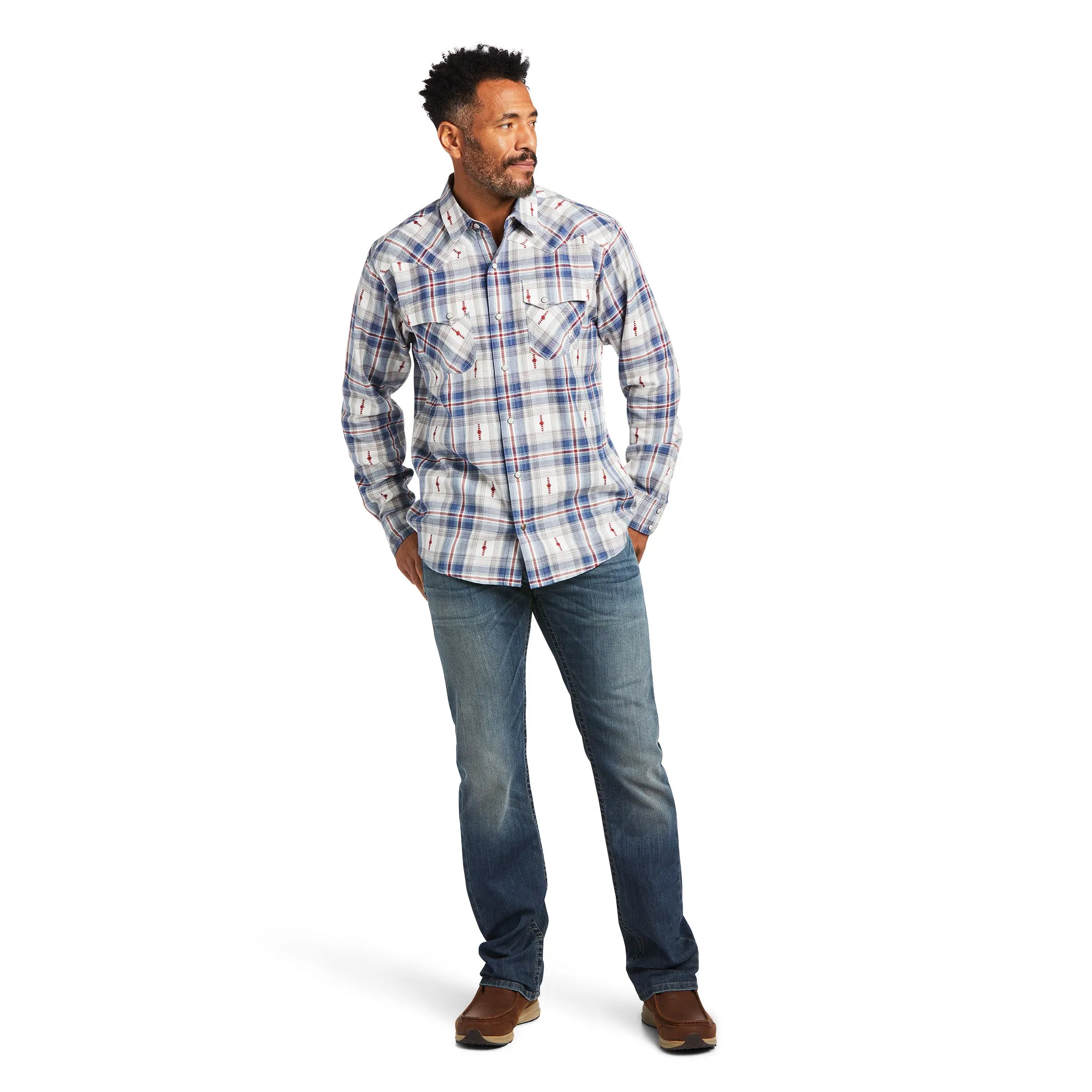 Ariat Mens Hutton Retro Snap Long Sleeved Shirt 10039672