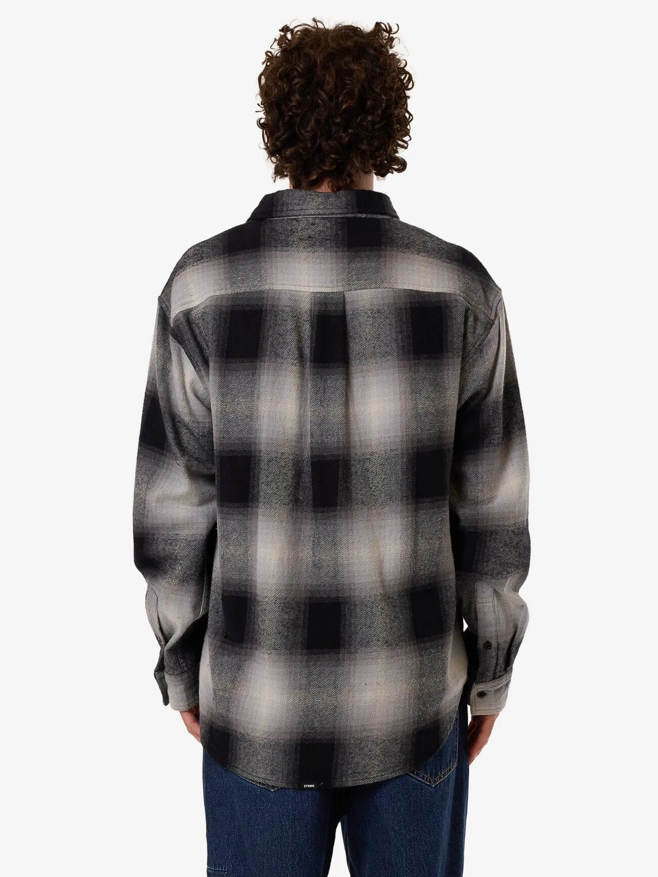 Barrio Long Sleeve Flannel Shirt - Black