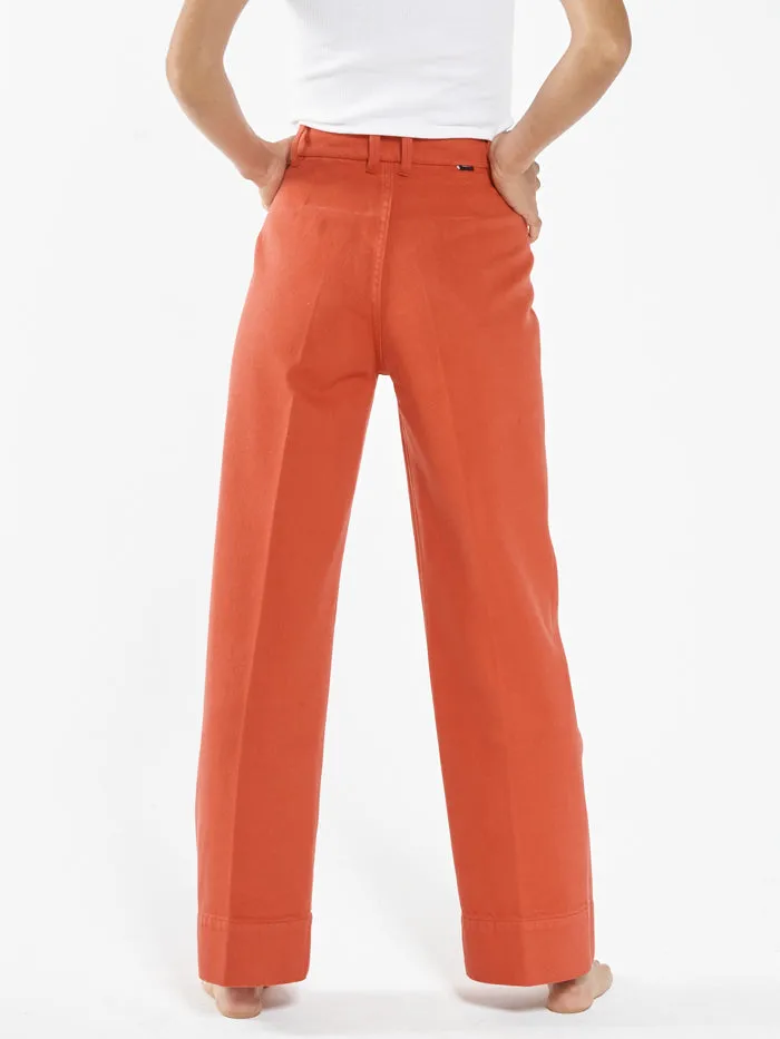 Belle Full Length Chino - Cadmium