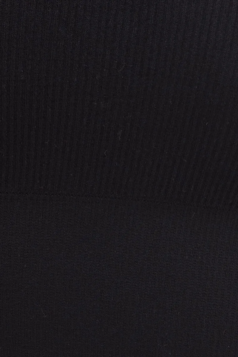 Black Crop Singlet Top Seamless