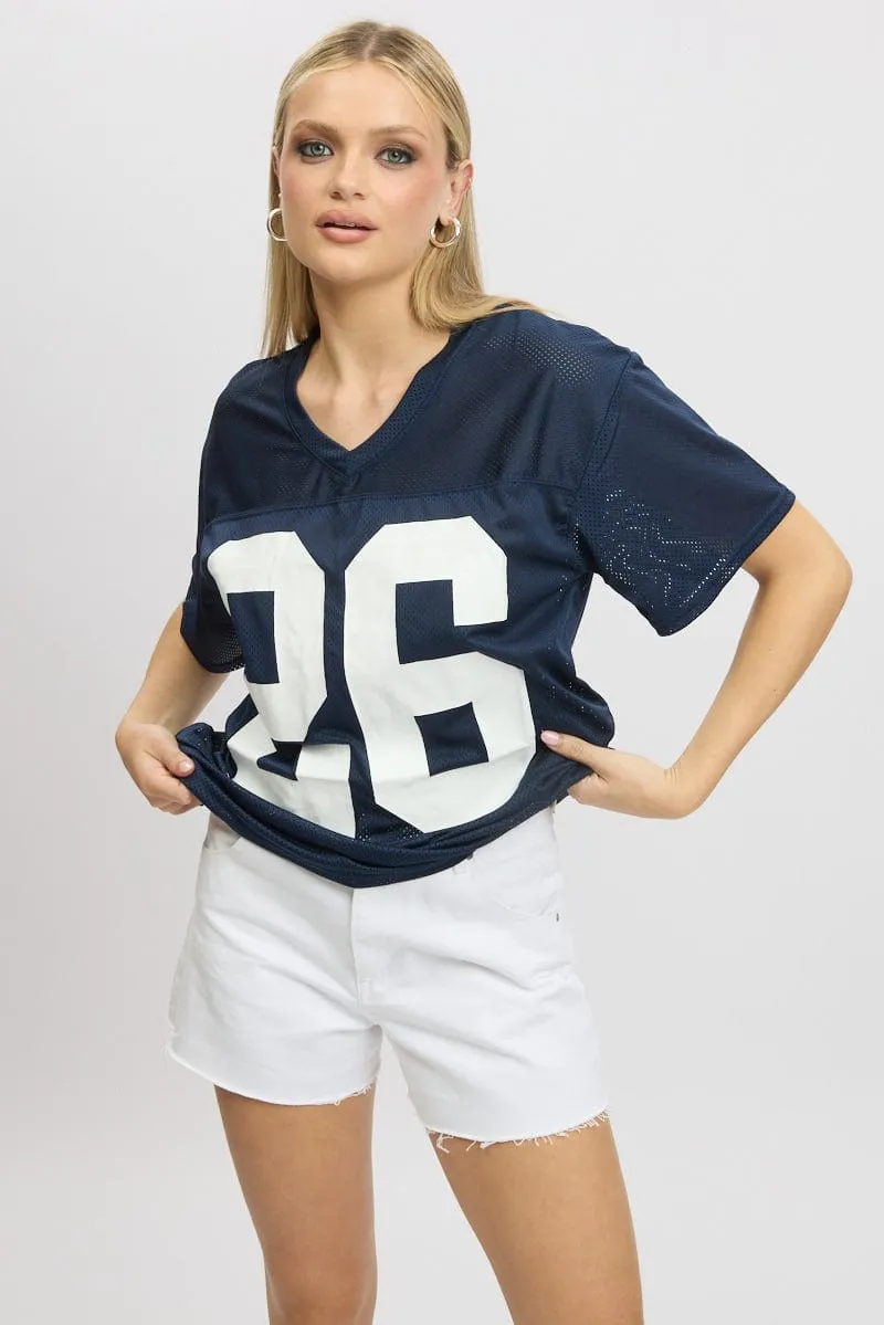 Blue Sport Tee Short Sleeve