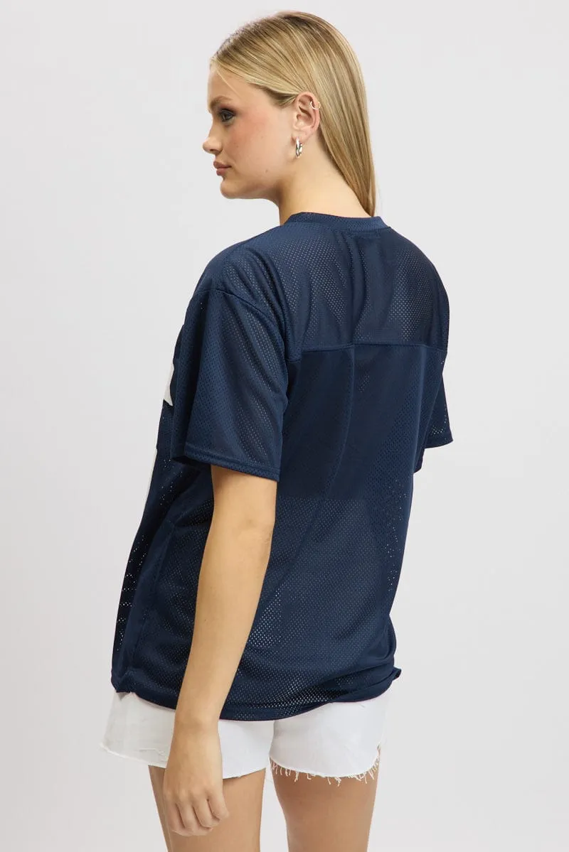 Blue Sport Tee Short Sleeve