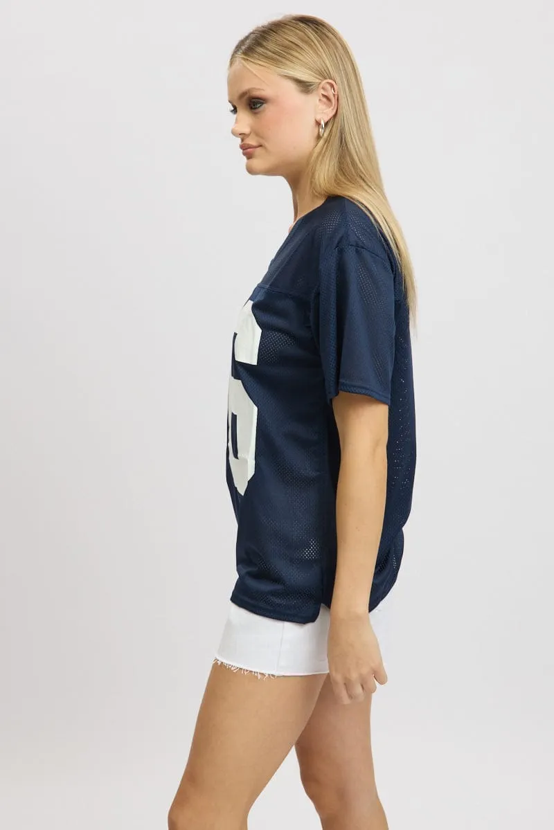Blue Sport Tee Short Sleeve
