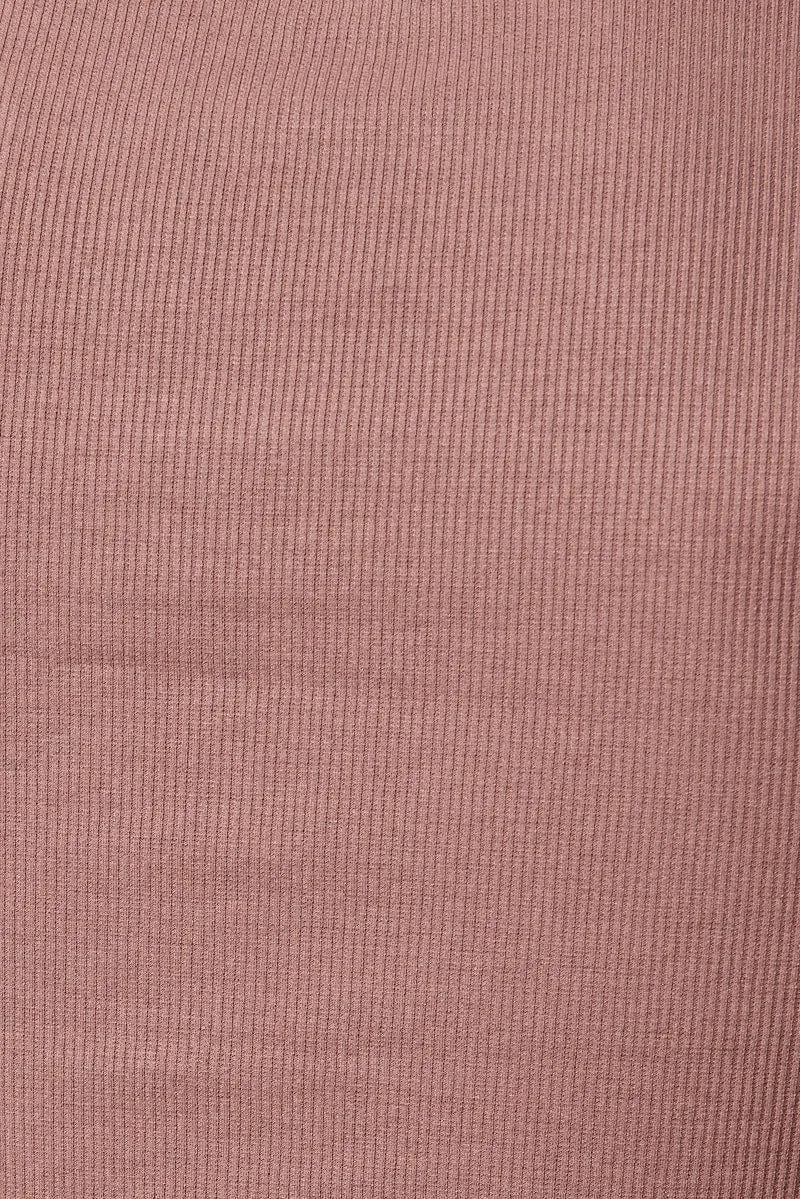 Brown T Shirt Short Sleeve Crew Neck
