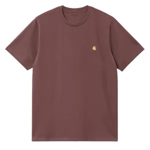 Carhartt WIP S/S Chase T-Shirt Dusky Pink / Gold