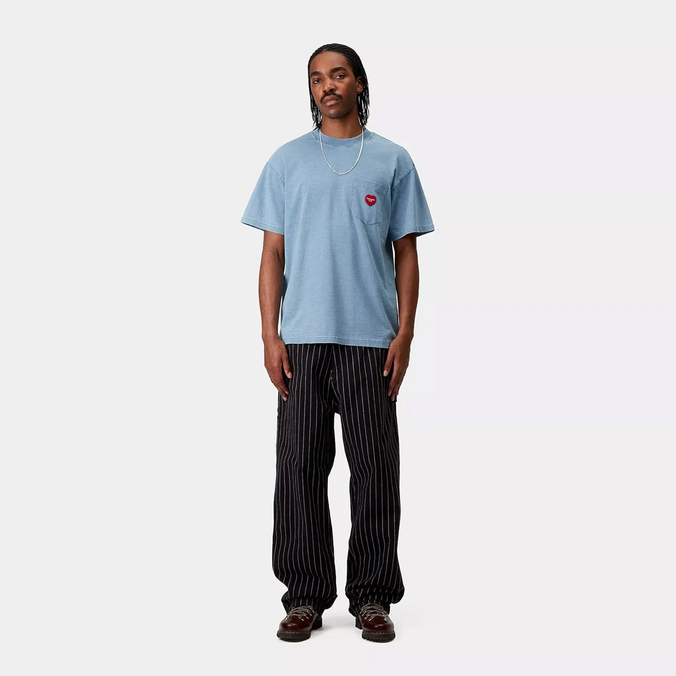 Carhartt WIP S/S Ingo Pocket T-Shirt Light Blue Garment Dyed