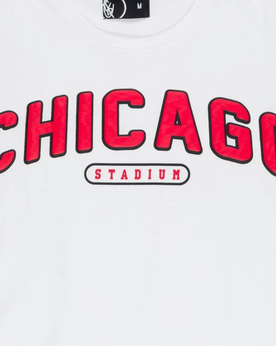 Chicago White and Red Basic Tee