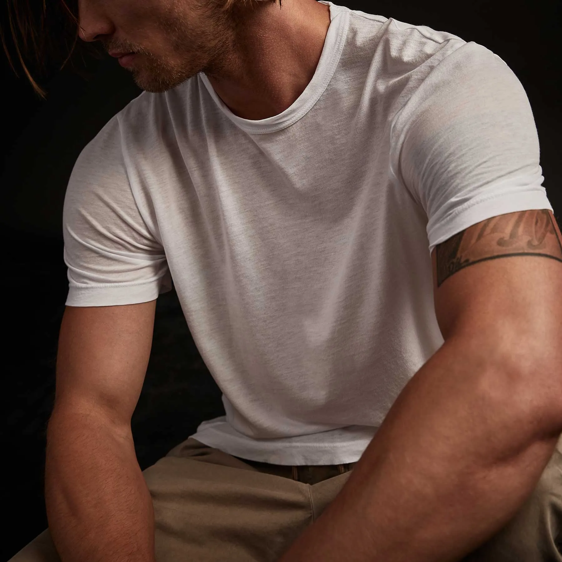 Clear Jersey Crew - White