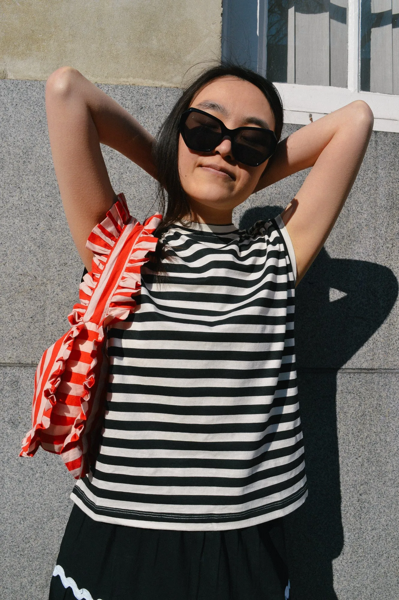 Compania Fantastica Black and White Striped T-Shirt