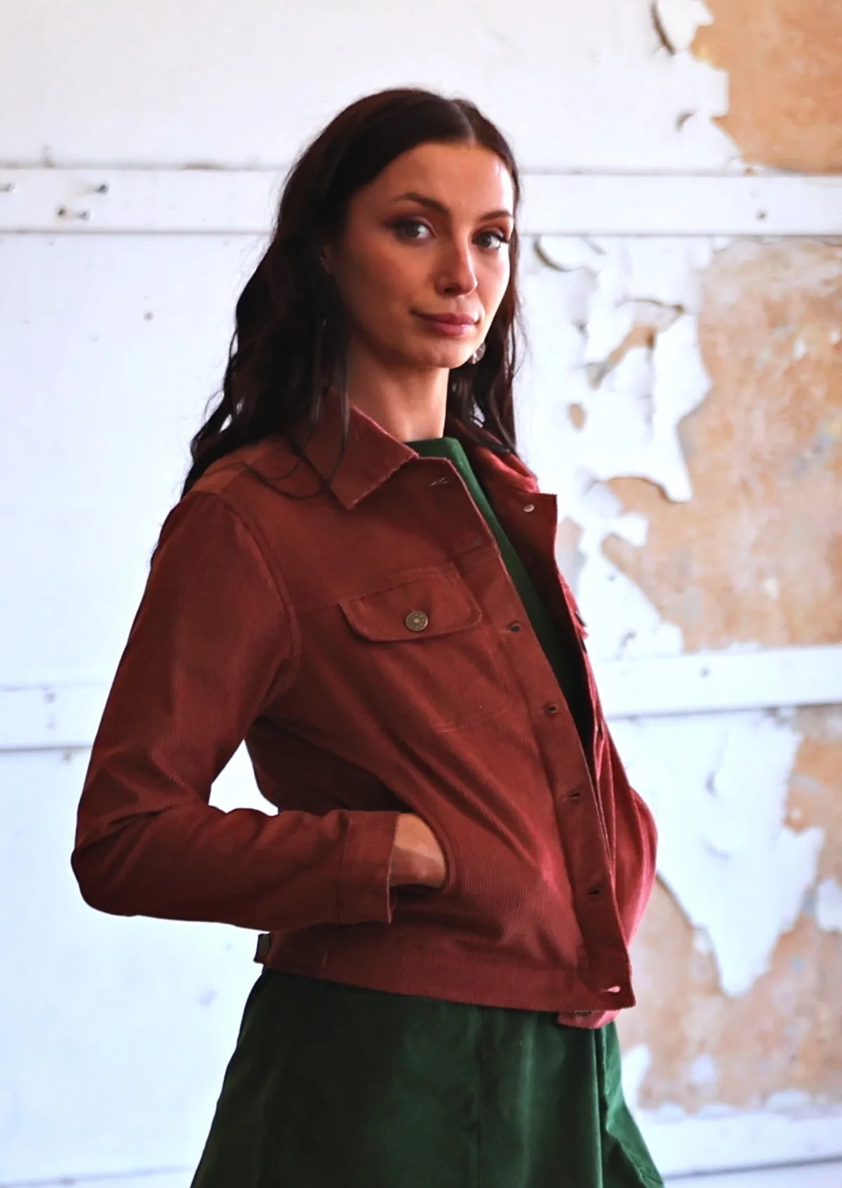 Corduroy Jacket Burnt Henna