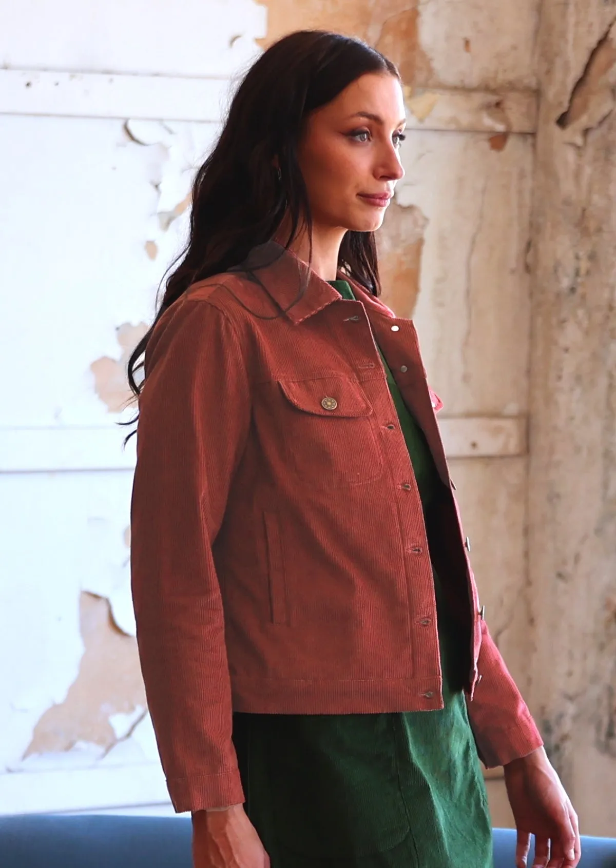 Corduroy Jacket Burnt Henna