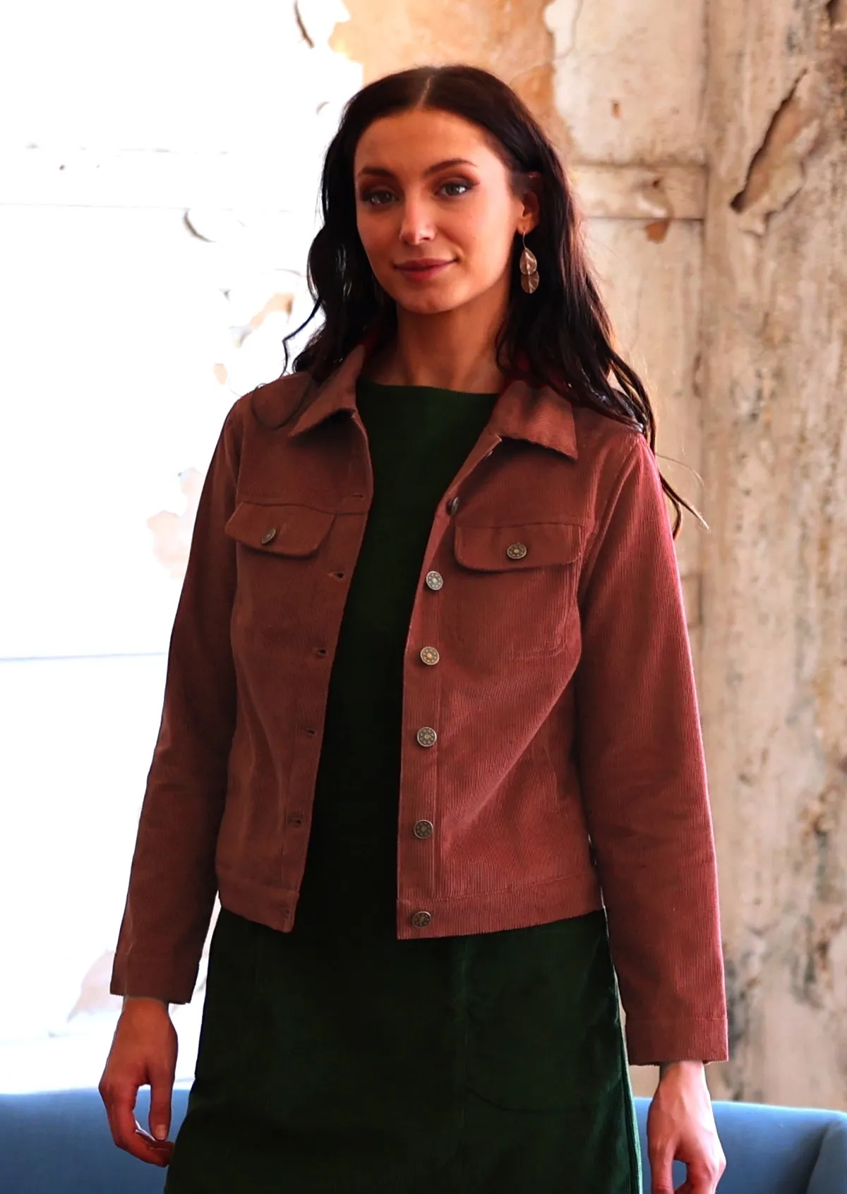 Corduroy Jacket Burnt Henna