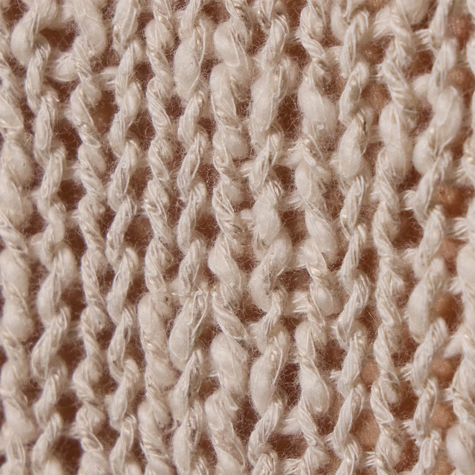 Cotton Linen Knit Crew Neck - Natural