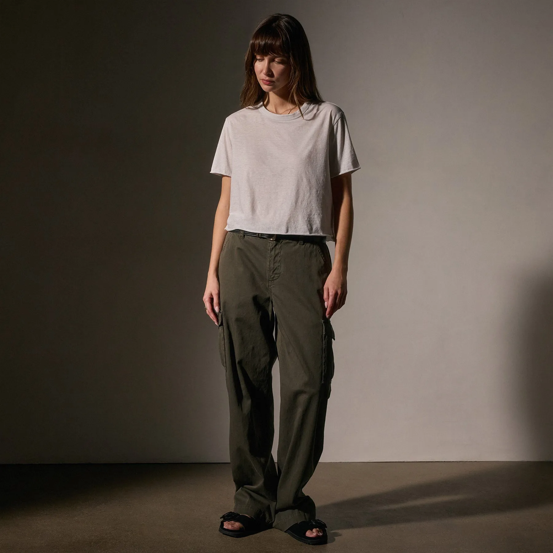 Cotton Linen Silk Tee - Light Mist