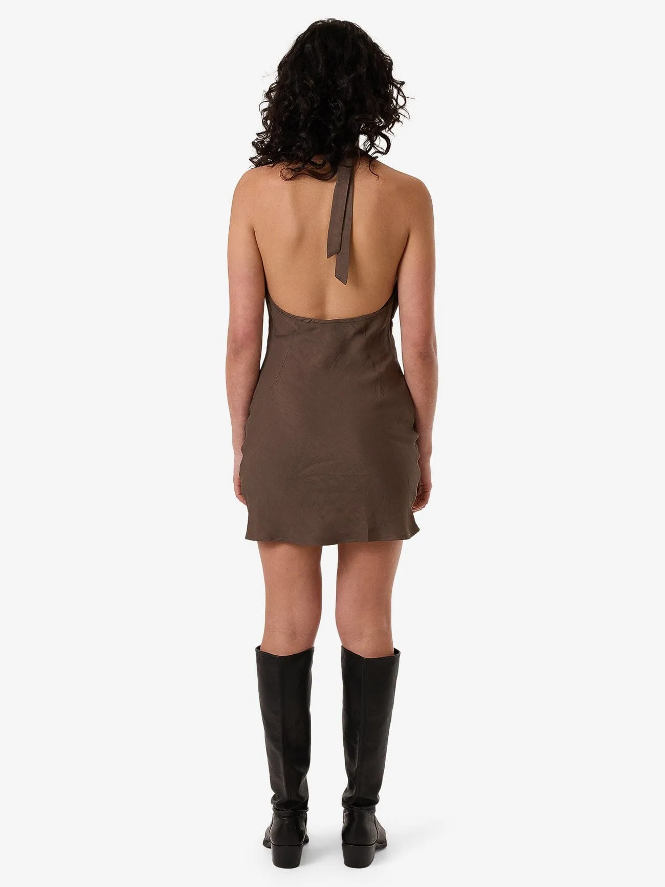 Dakota Halter Mini Dress - Fungi