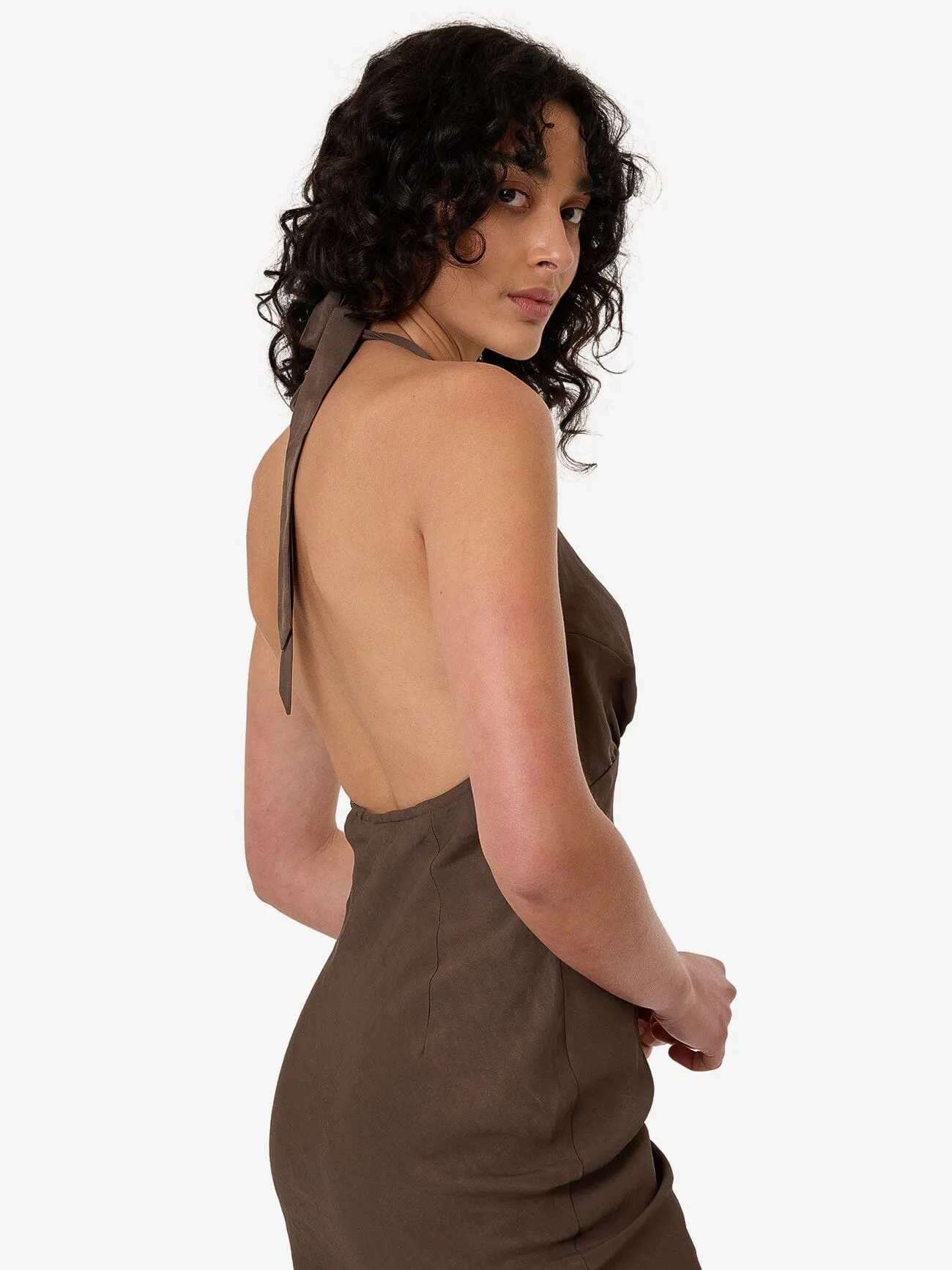 Dakota Halter Mini Dress - Fungi