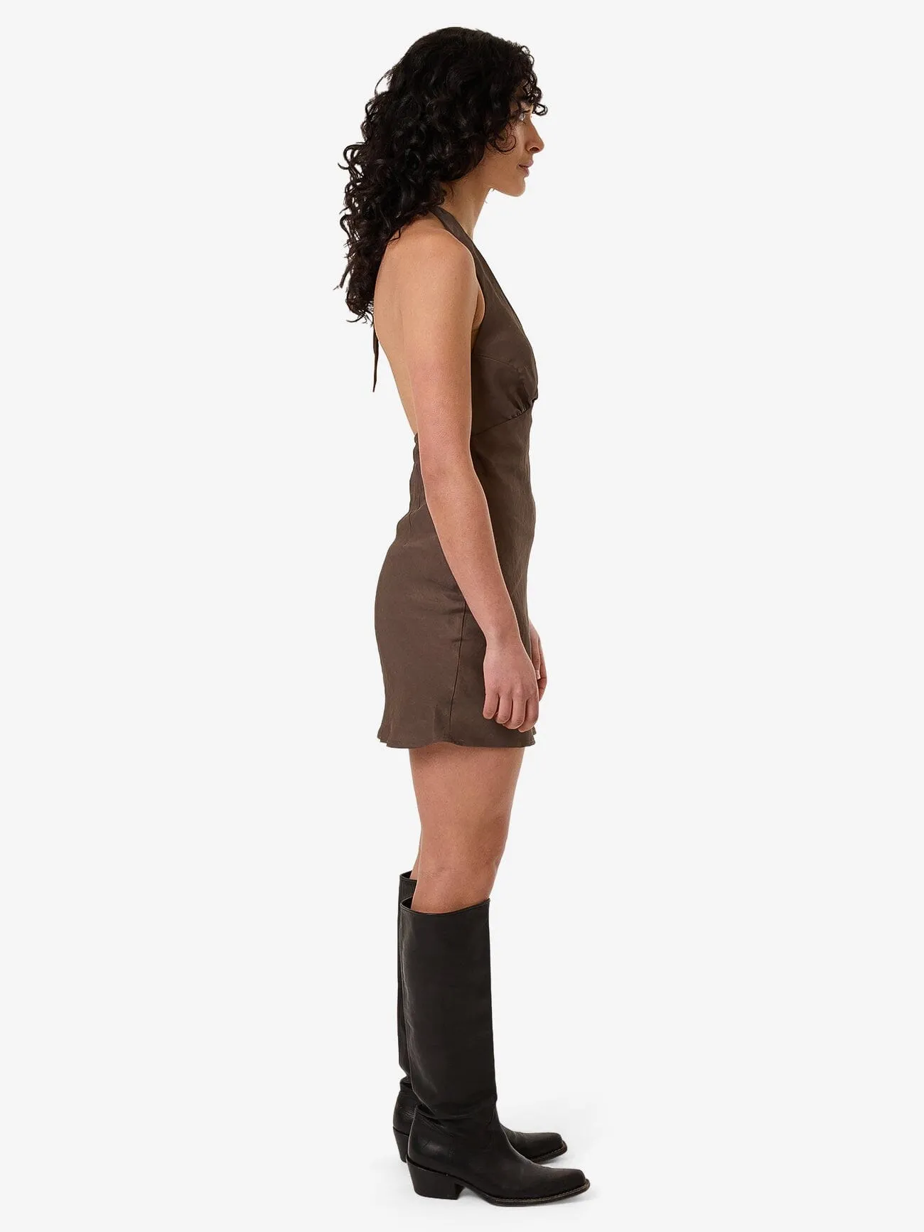Dakota Halter Mini Dress - Fungi