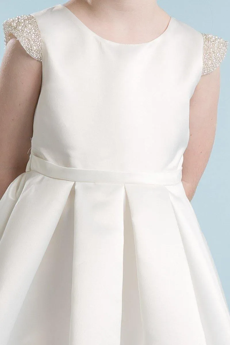Flower Girl Dress Long Cap Sleeve