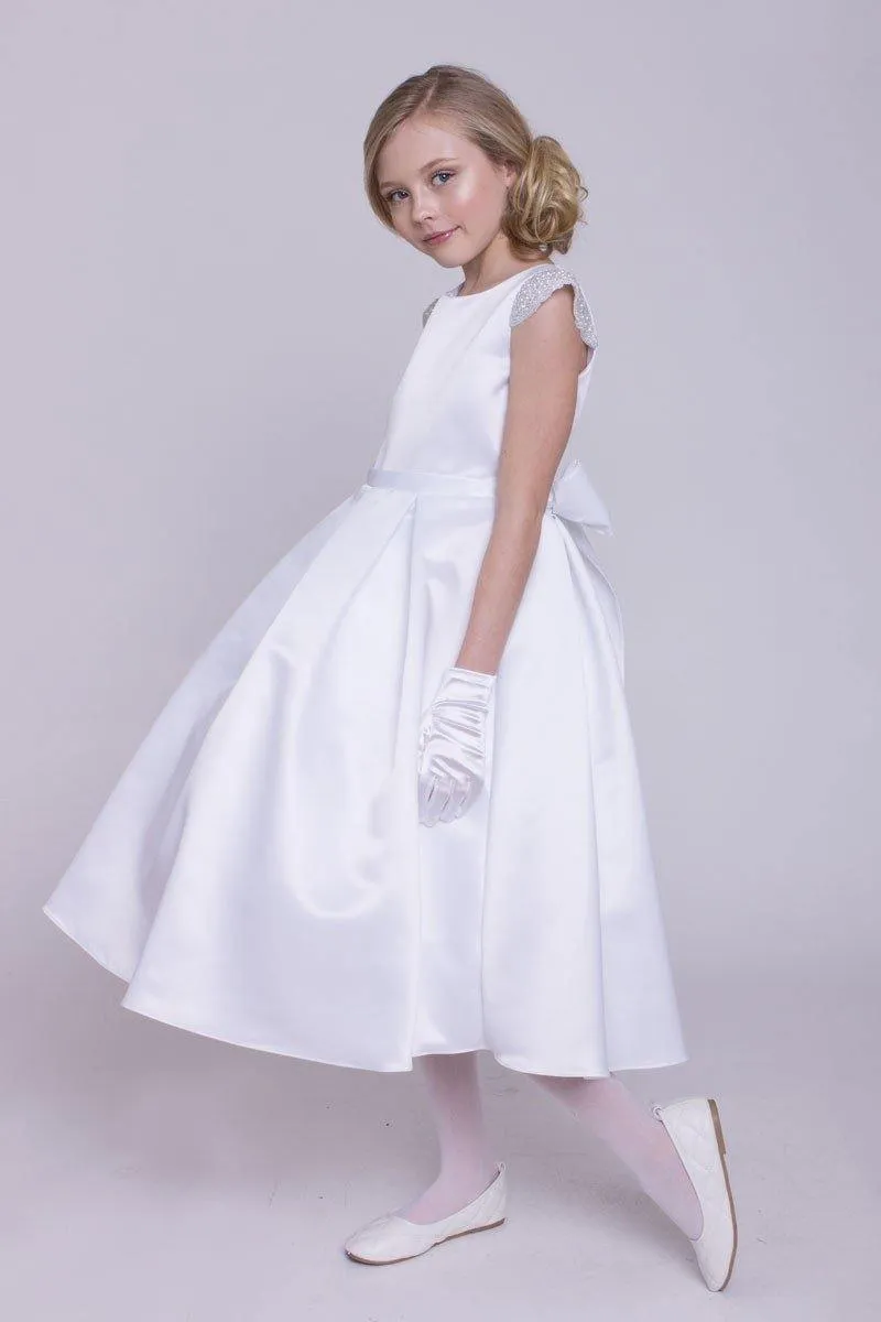 Flower Girl Dress Long Cap Sleeve