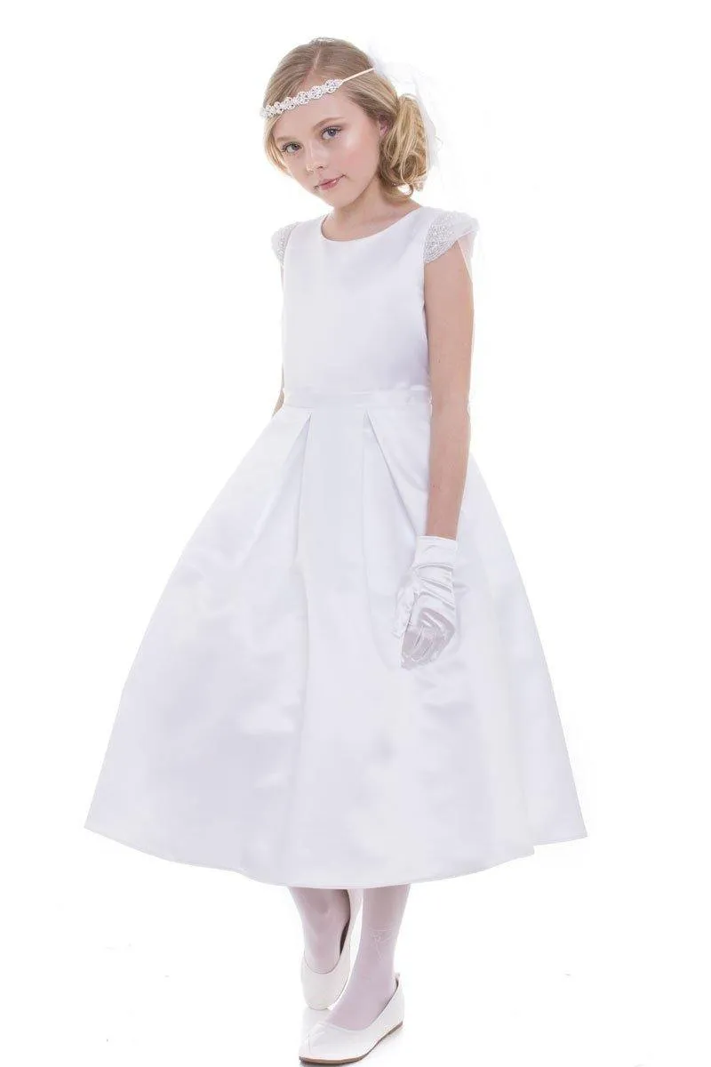 Flower Girl Dress Long Cap Sleeve