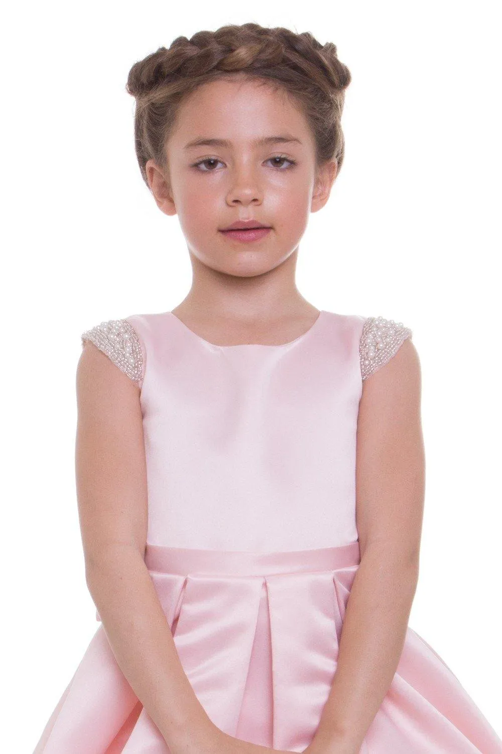 Flower Girl Dress Long Cap Sleeve