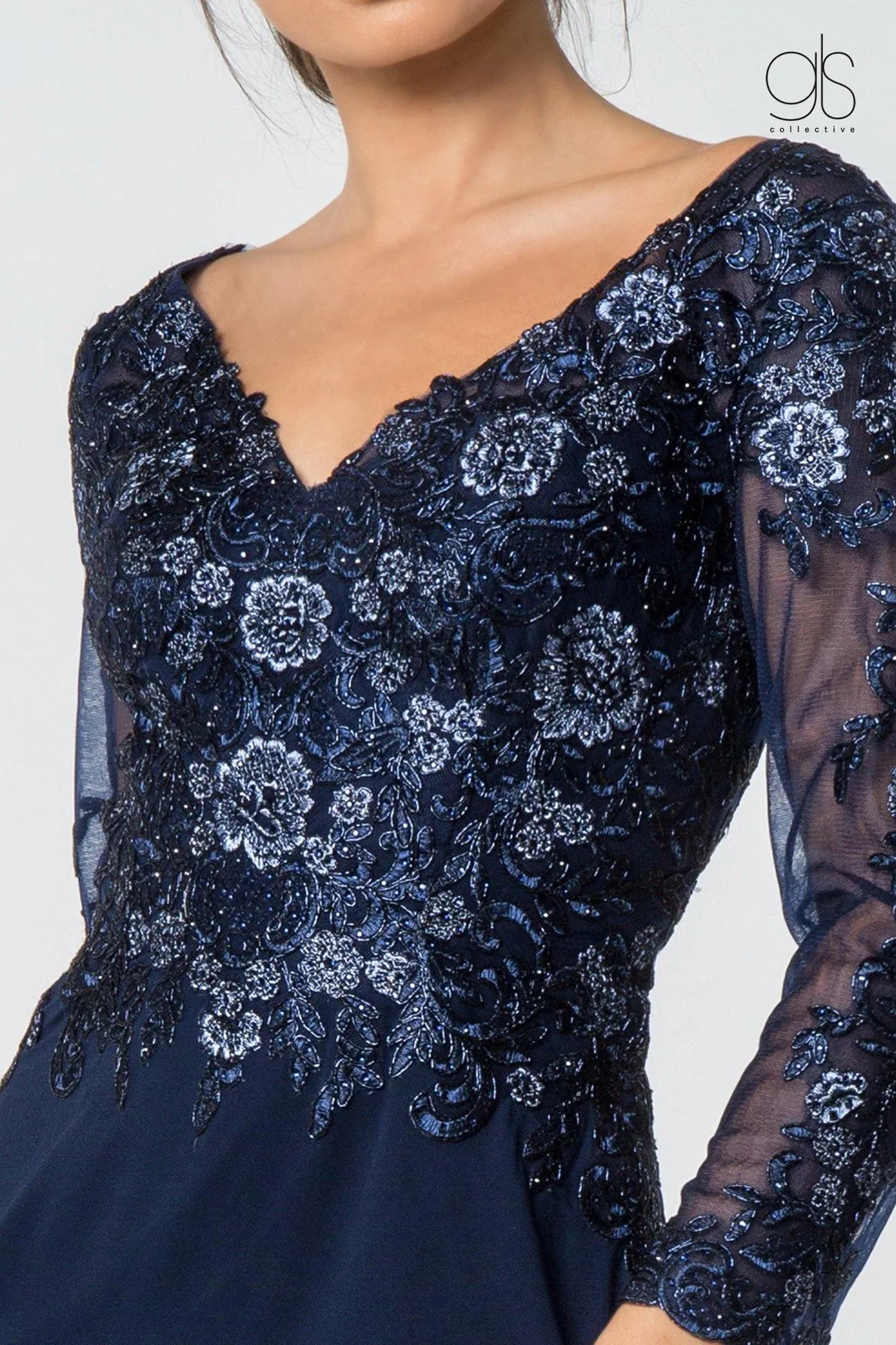 Formal Long Sleeve Mother of the Bride Chiffon Dress Sale