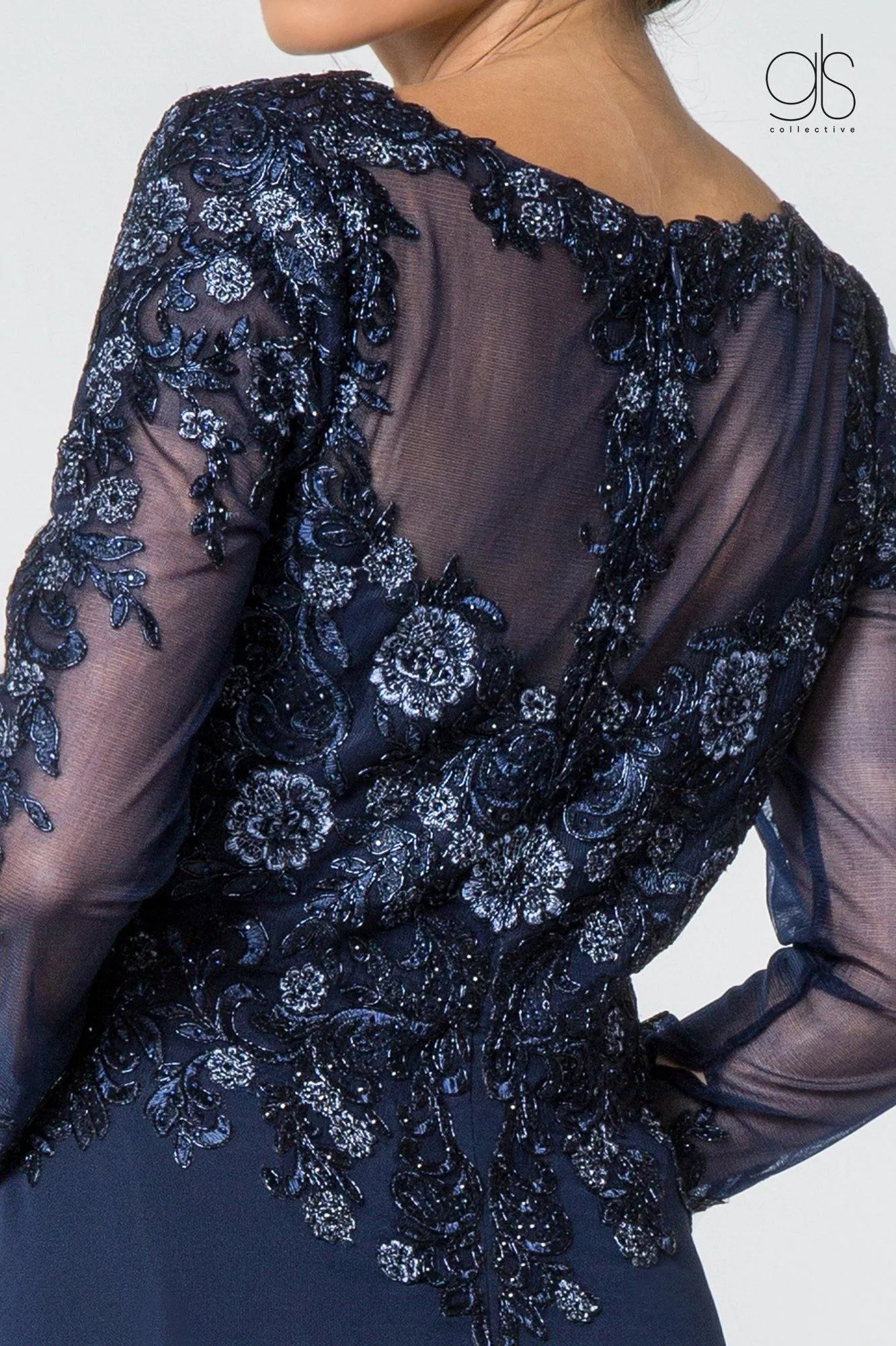 Formal Long Sleeve Mother of the Bride Chiffon Dress Sale