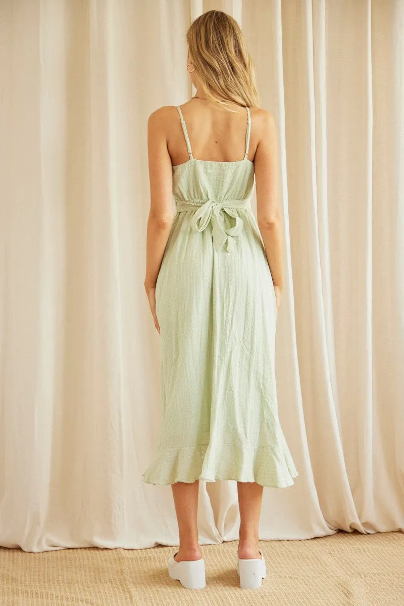 Green Maxi Dress Sleeveless