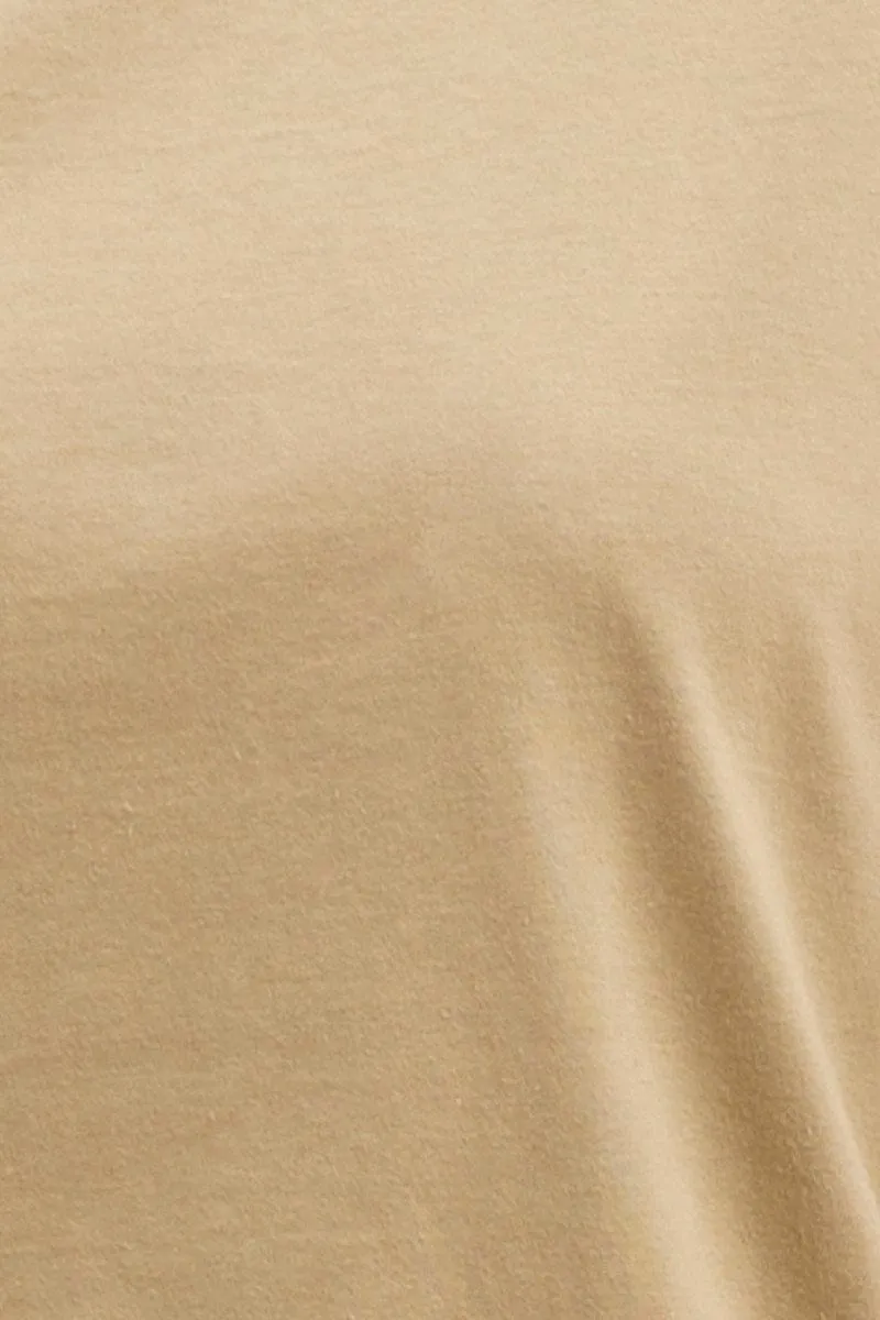 Green Roll Sleeve Crew Neck Tee