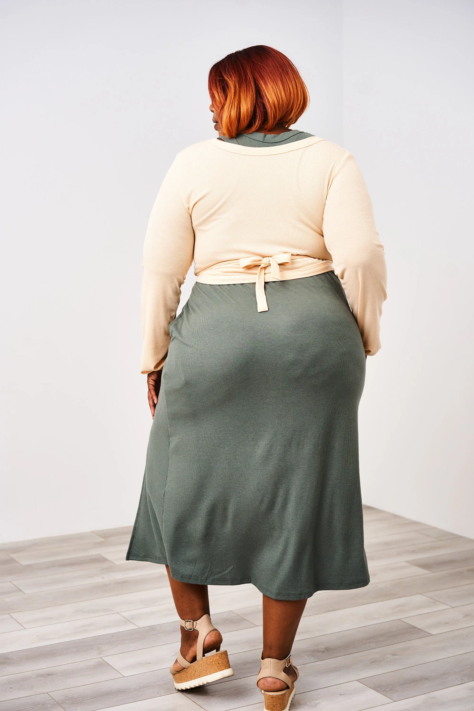 Latched Mama Ribbed Long Sleeve Nursing Wrap Top - Final Sale