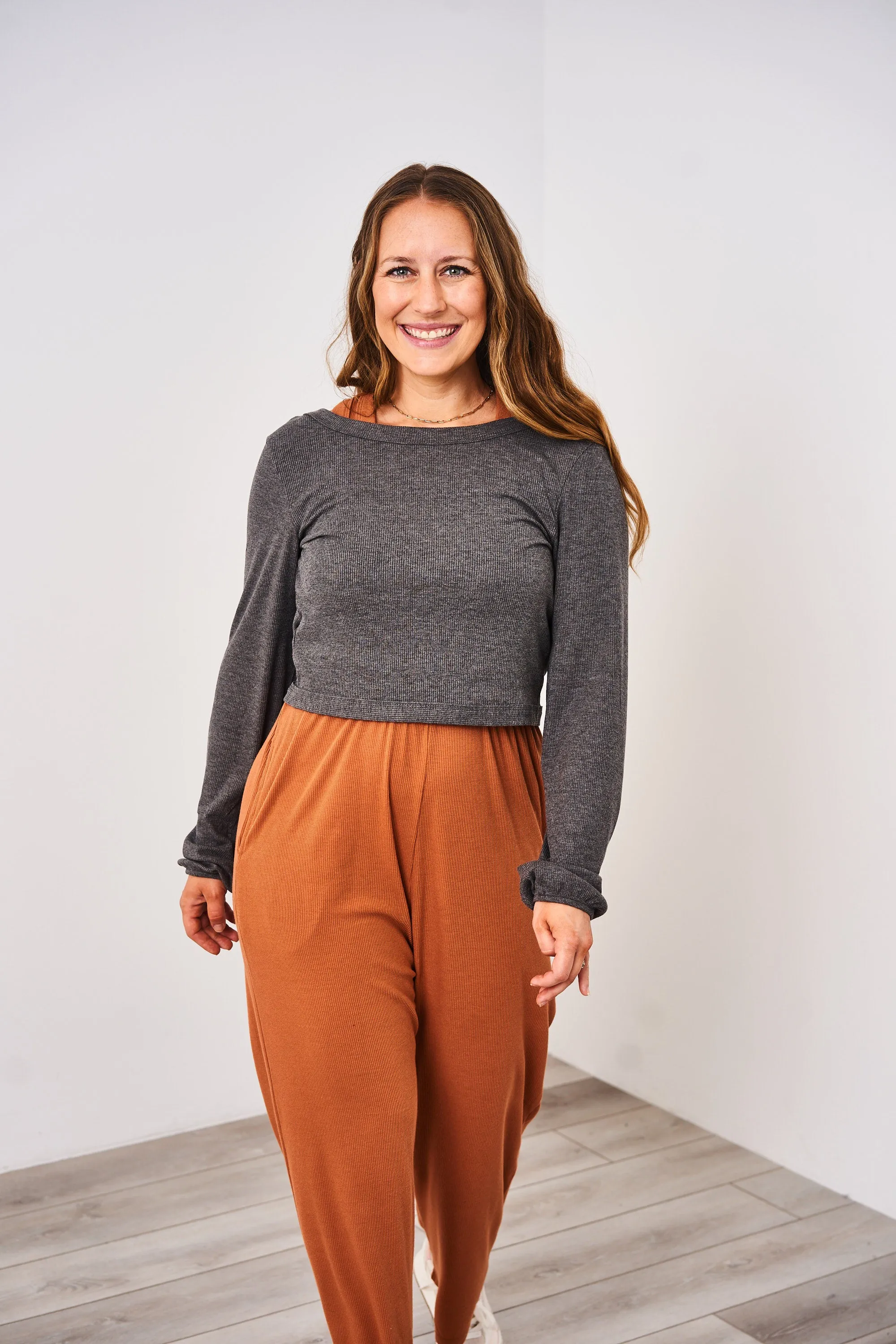 Latched Mama Ribbed Long Sleeve Nursing Wrap Top - Final Sale