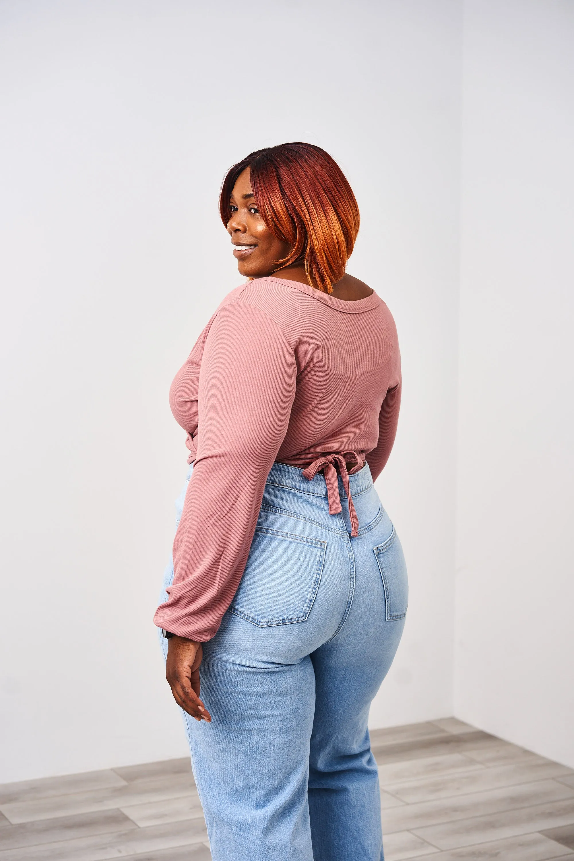 Latched Mama Ribbed Long Sleeve Nursing Wrap Top - Final Sale