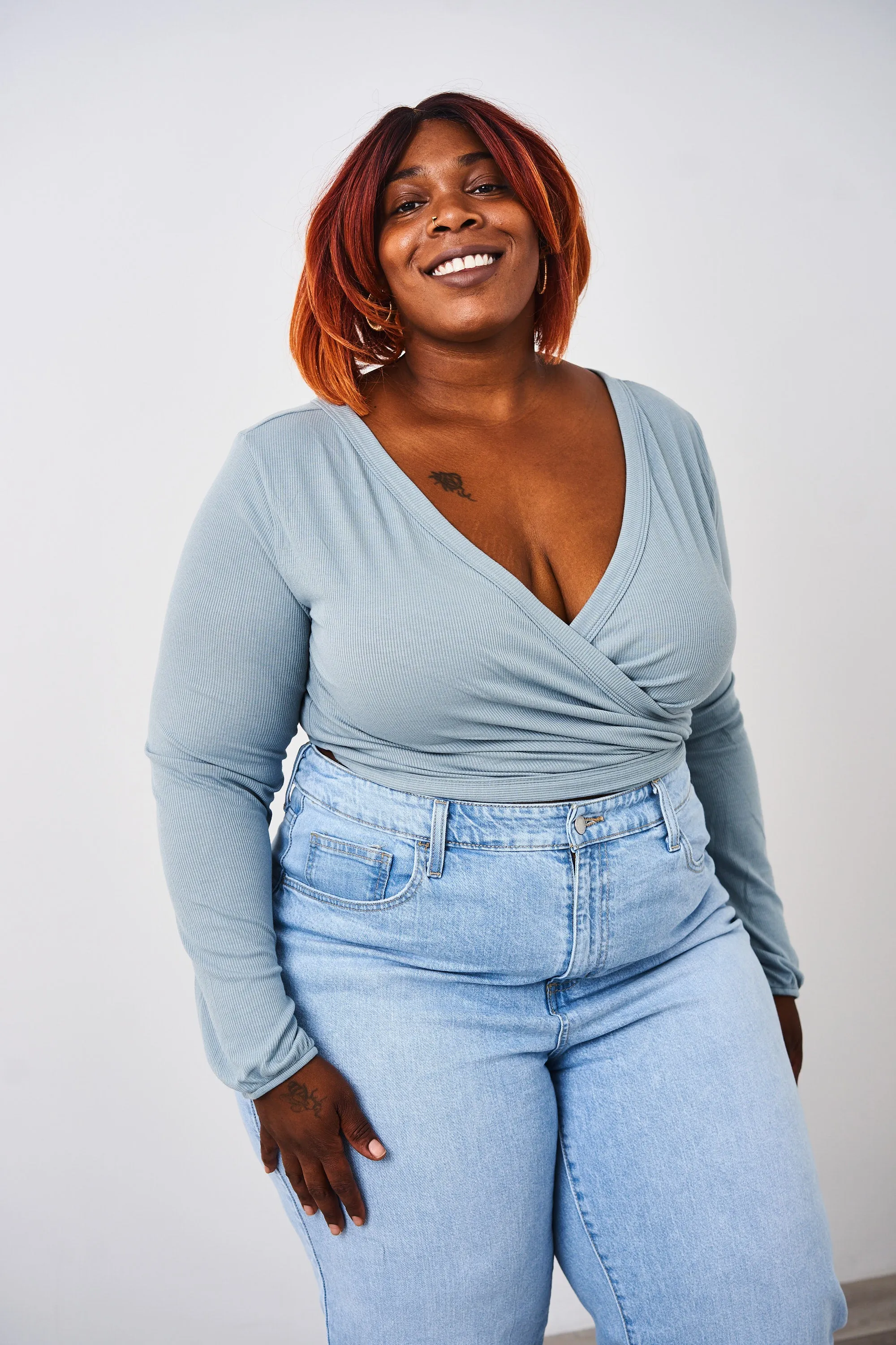 Latched Mama Ribbed Long Sleeve Nursing Wrap Top - Final Sale
