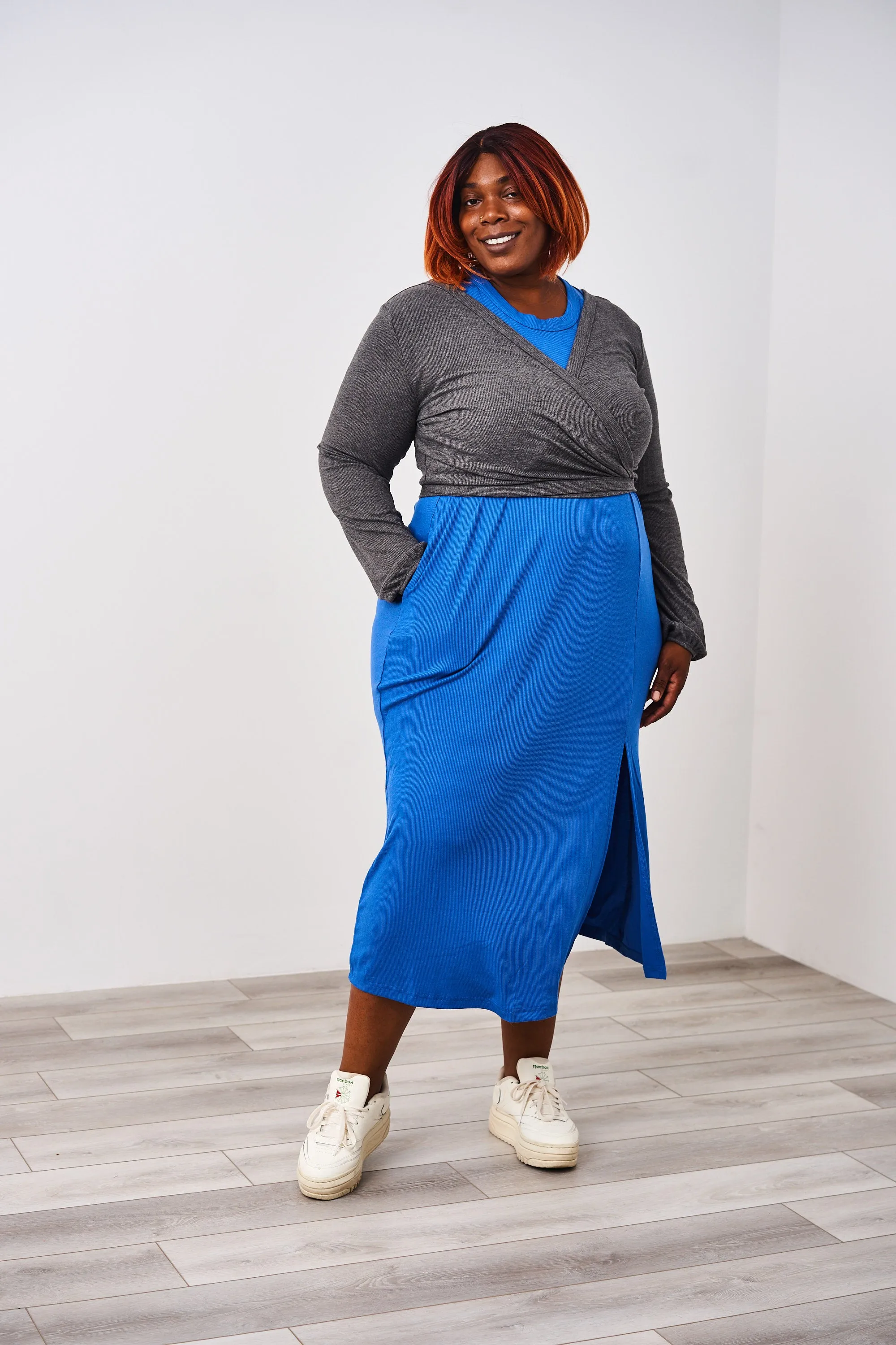 Latched Mama Ribbed Long Sleeve Nursing Wrap Top - Final Sale