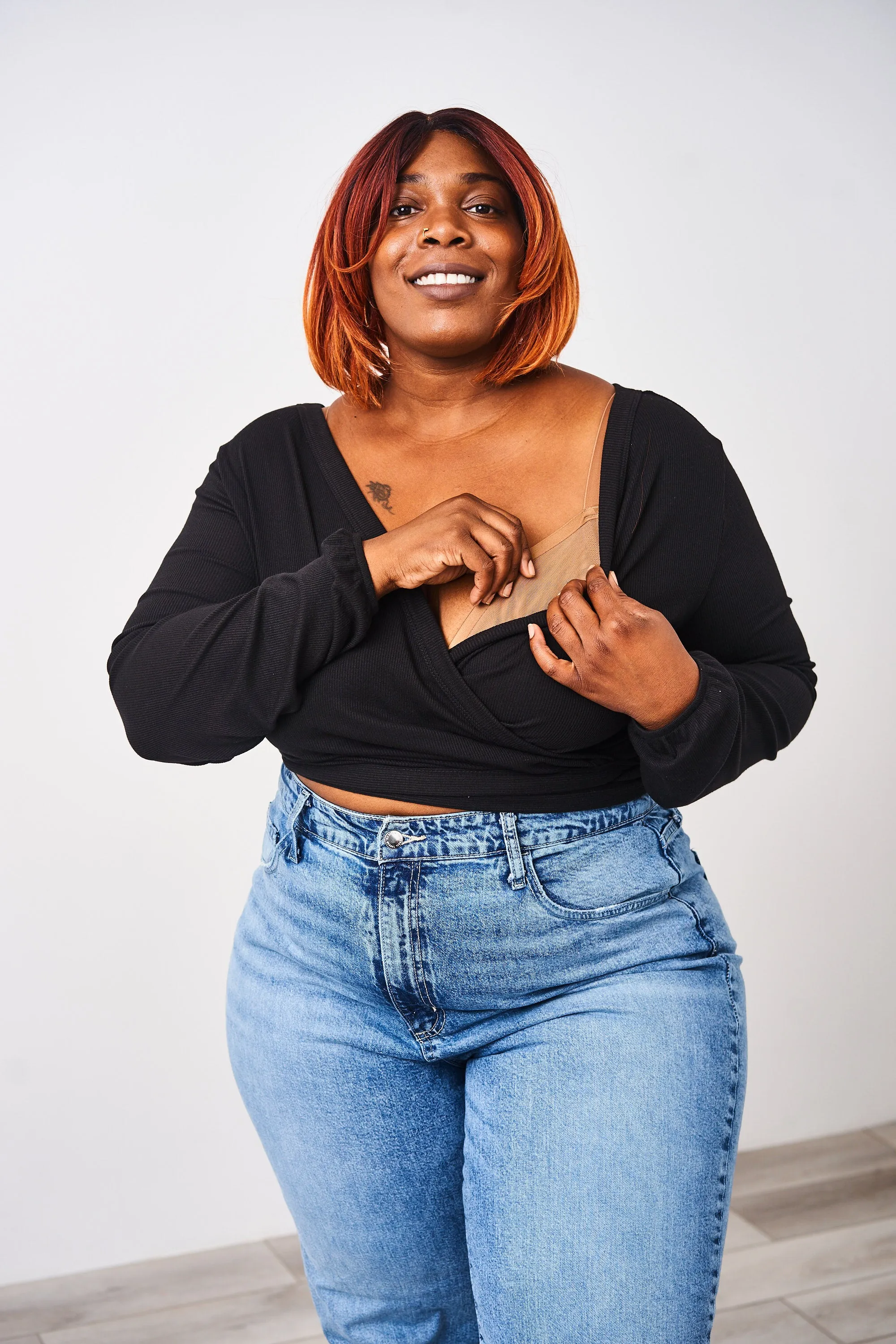 Latched Mama Ribbed Long Sleeve Nursing Wrap Top - Final Sale