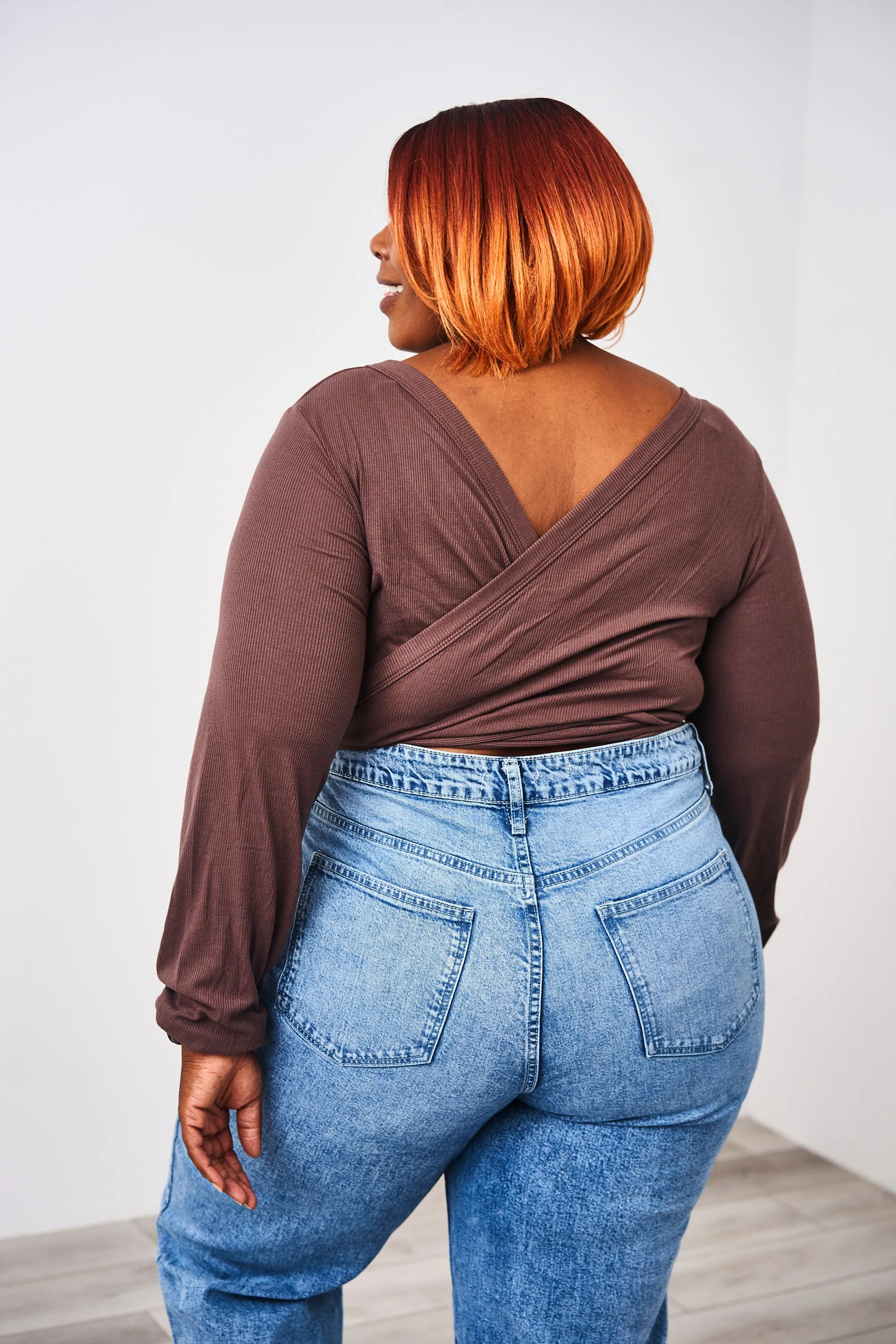 Latched Mama Ribbed Long Sleeve Nursing Wrap Top - Final Sale