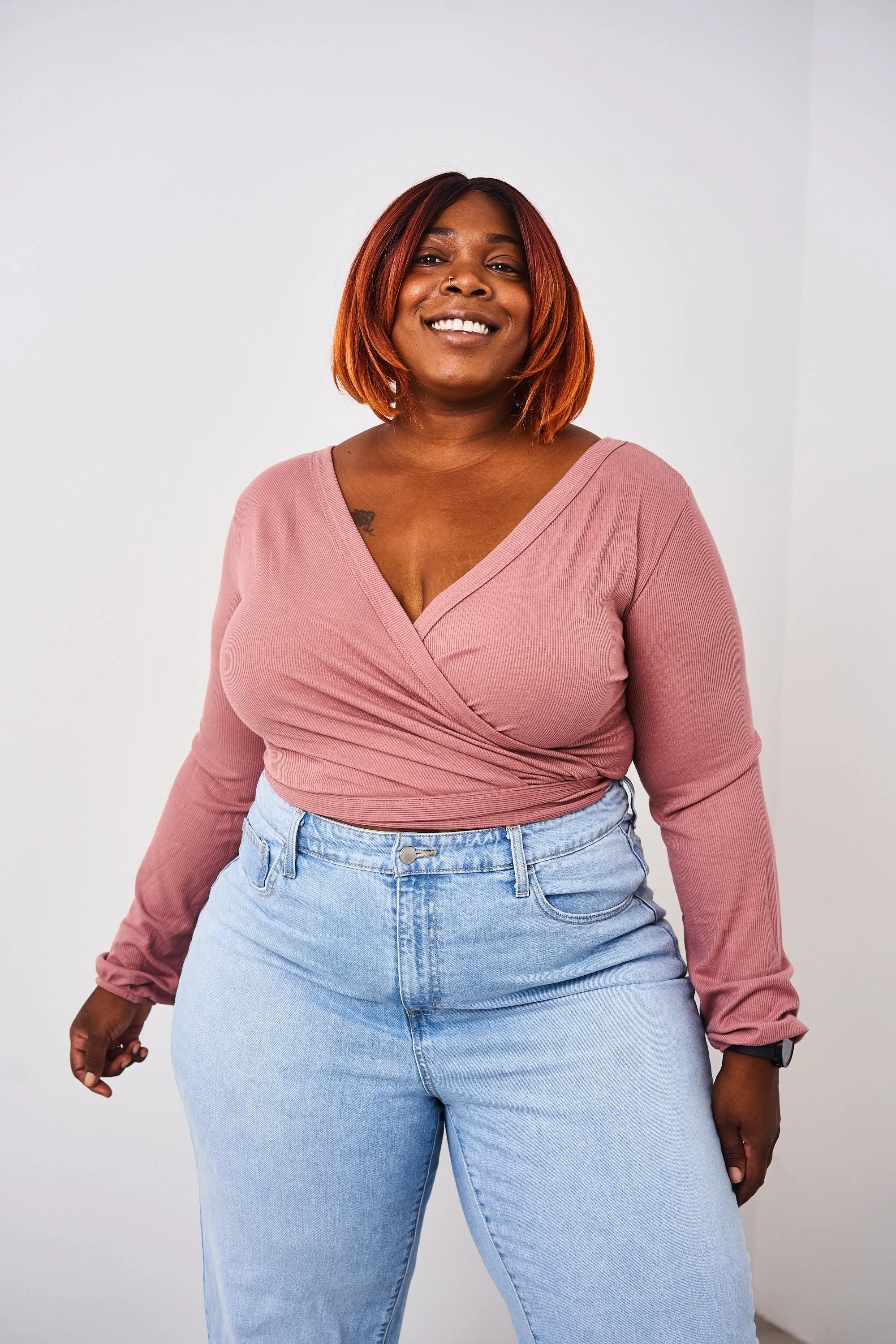 Latched Mama Ribbed Long Sleeve Nursing Wrap Top - Final Sale