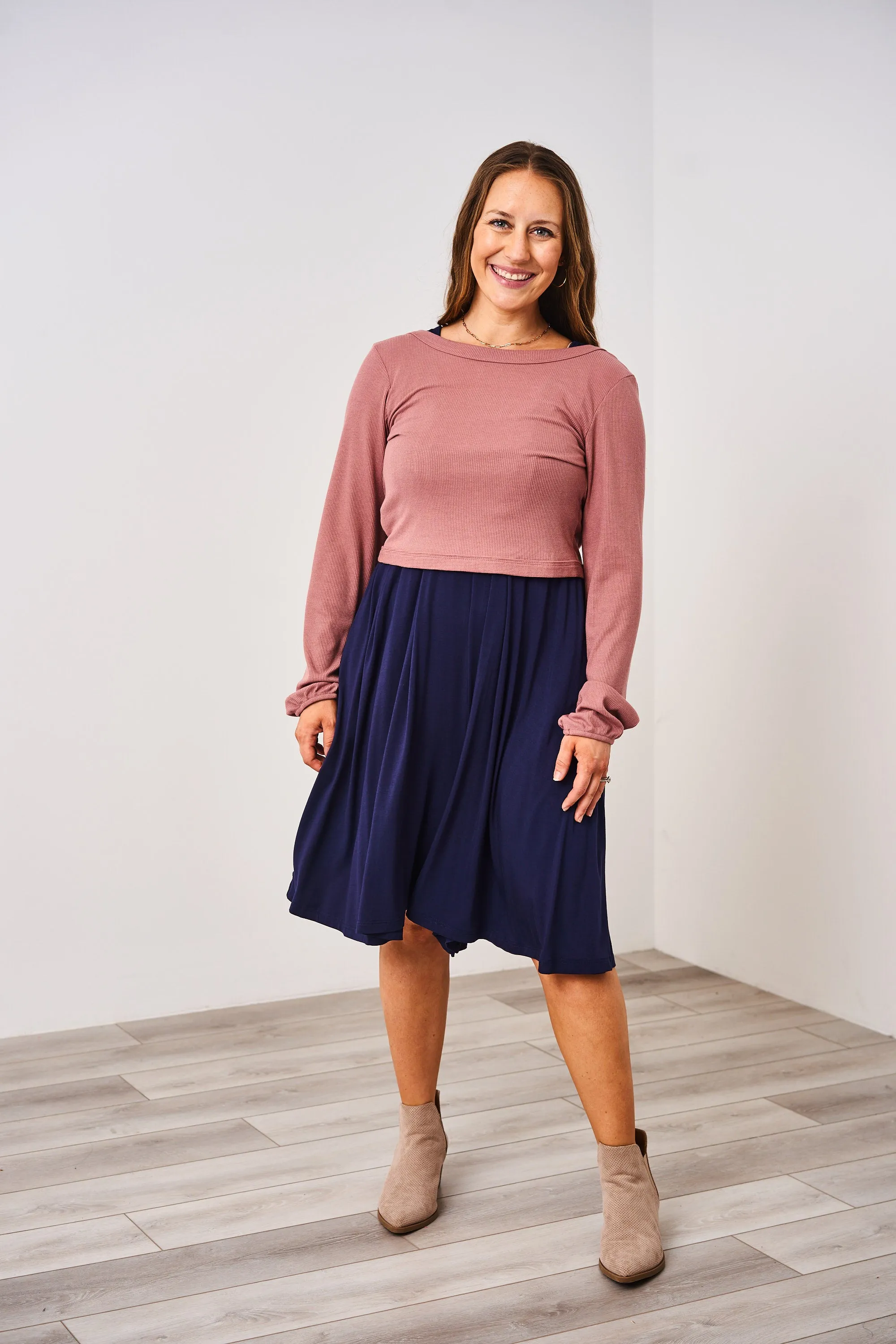 Latched Mama Ribbed Long Sleeve Nursing Wrap Top - Final Sale