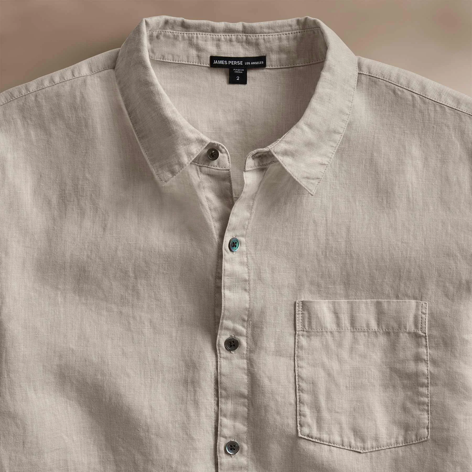 Lightweight Linen Shirt - Salt Pigment