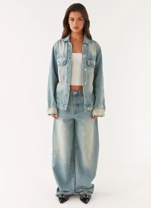 Maxwell Denim Jacket - Washed Blue