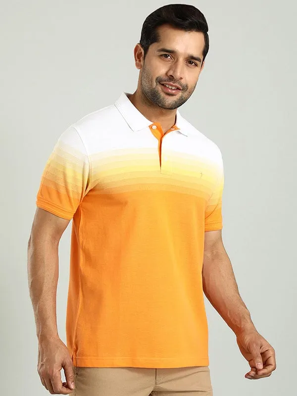 Men Striped Polo T-Shirt