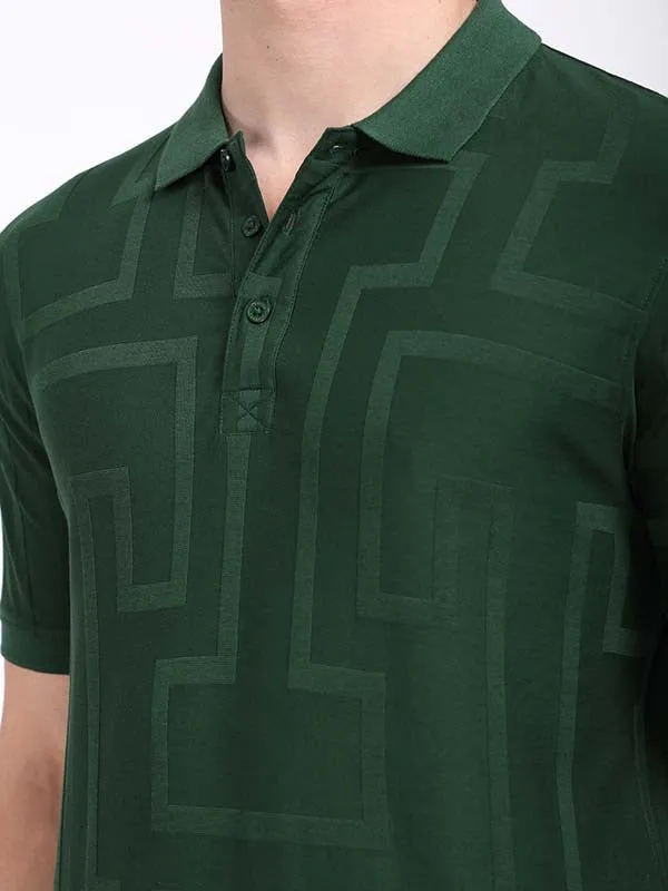 Men Striped Polo T-Shirt