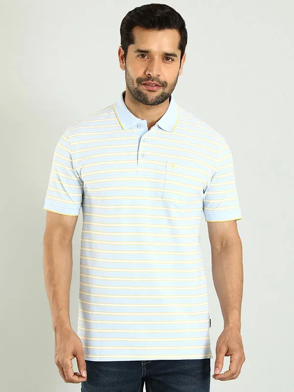Men Striped Polo T-Shirt